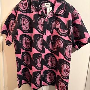 Obey Black and Pink Lankershim Woven Wild Rose Multi